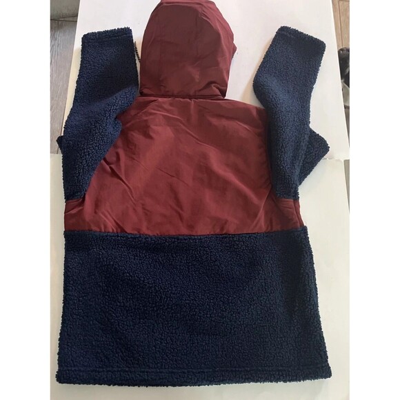 Hurley Men's Long Sleeve Half Zip Sherpa Anorak Hoodie Pullover Jacket Small - Picture 6 of 6